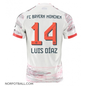 Billige Fotballdrakt Bayern Munich Luis Diaz #14 Replika Bortedrakt 2025-26 Kortermet